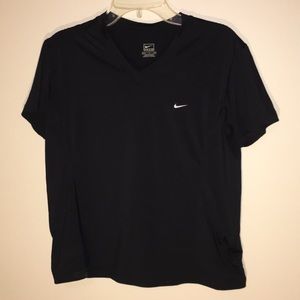 Nike Black Women’s Athletic V-Neck Top, Small